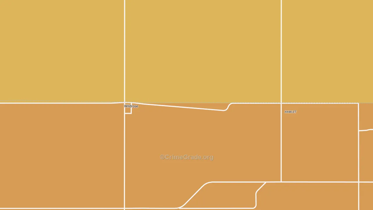 Wildrose, ND Map of Drug-Related Crime Rates