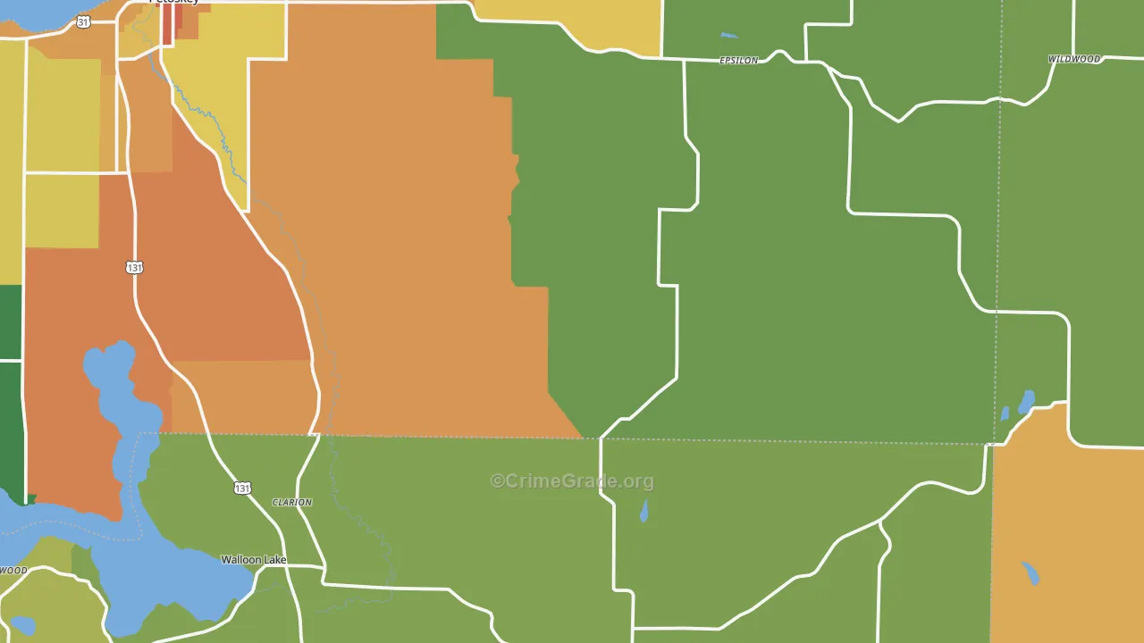Wildwood, MI Map of Drug-Related Crime Rates
