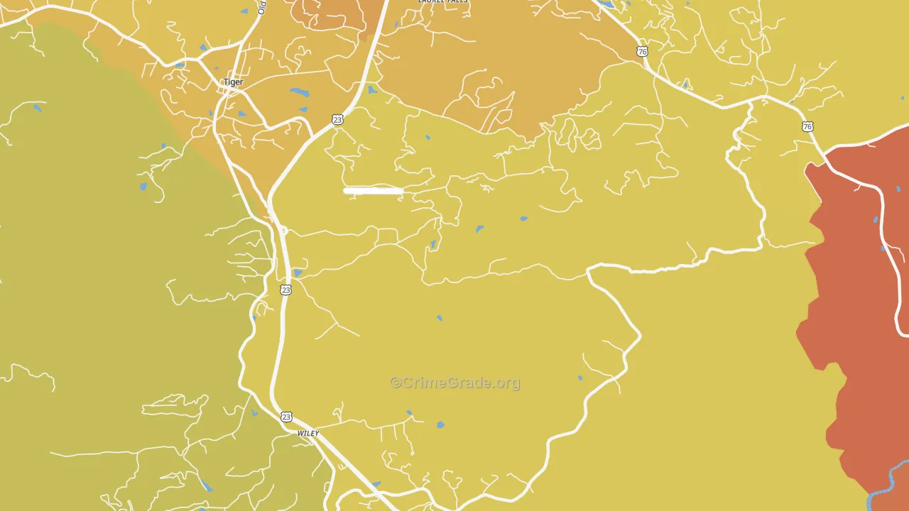Wiley, GA Map of Drug-Related Crime Rates