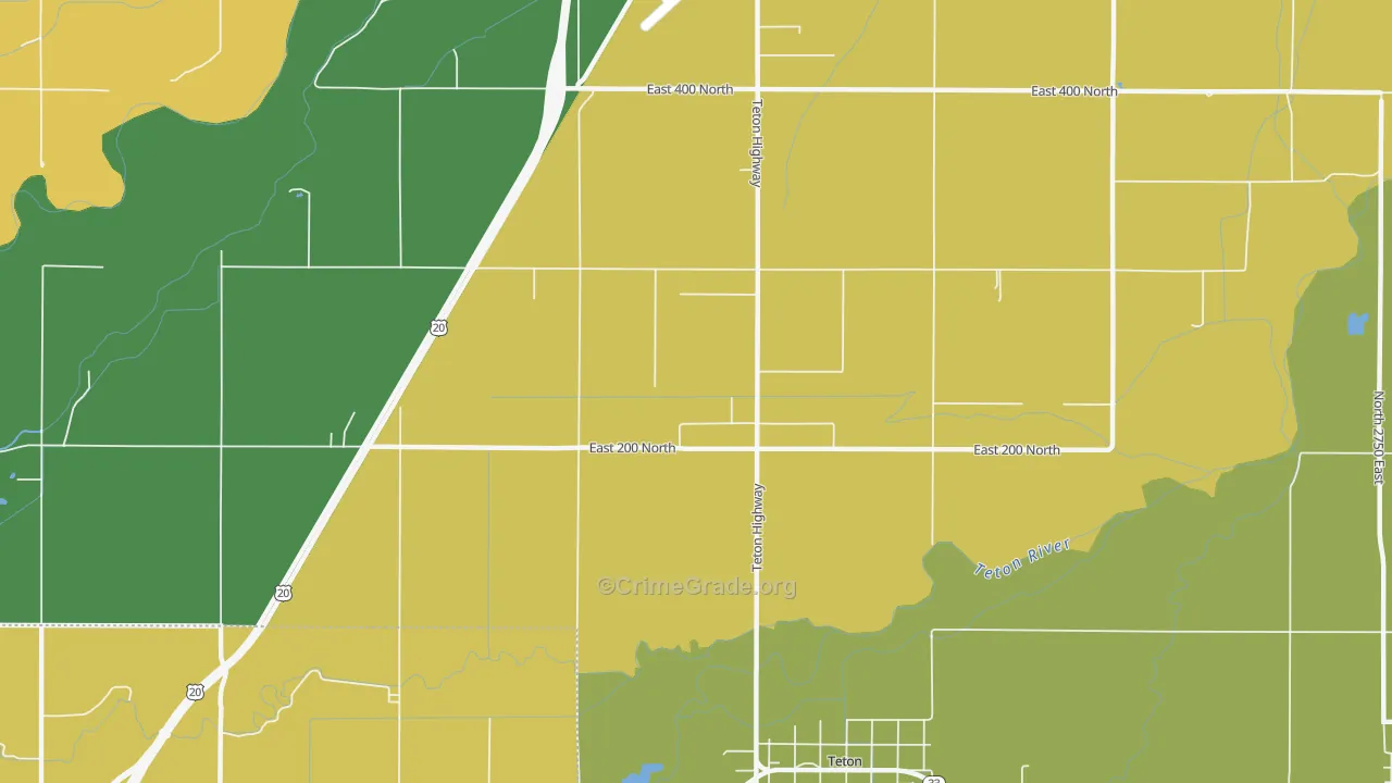 Wilford, ID Map of Drug-Related Crime Rates