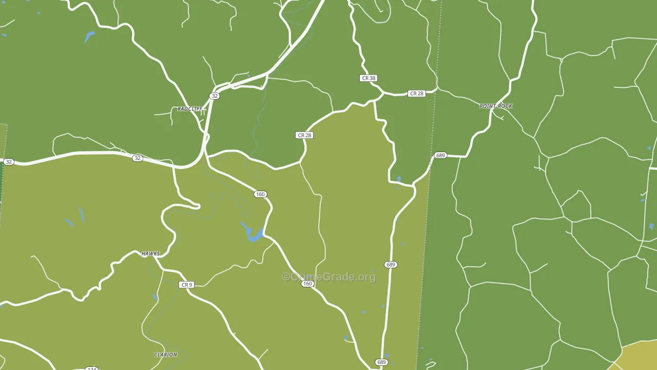 Wilkesville, OH Map of Drug-Related Crime Rates