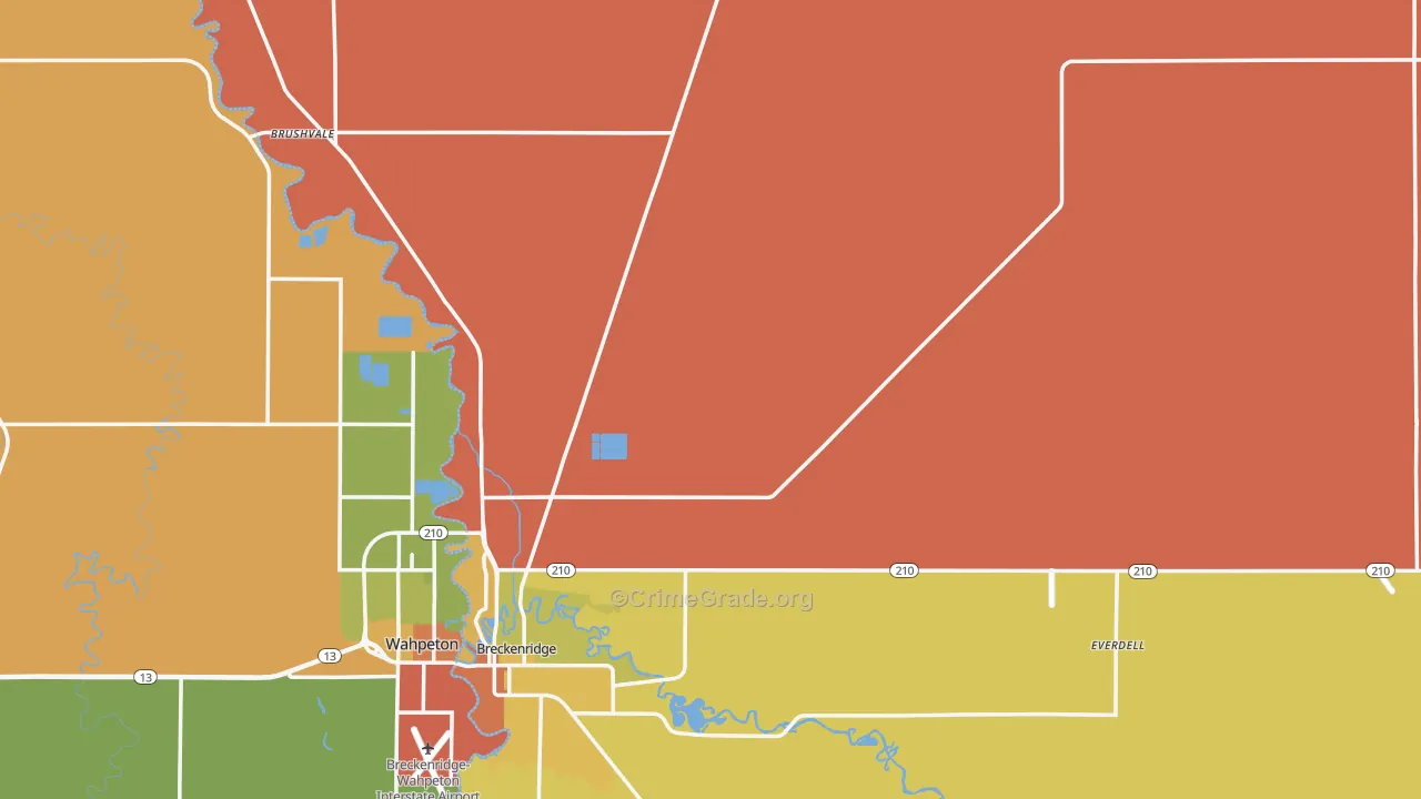 Wilkin County, MN Map of Drug-Related Crime Rates