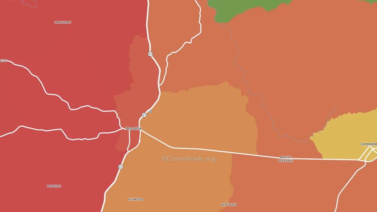 Wilkinson County, MS Map of Drug-Related Crime Rates