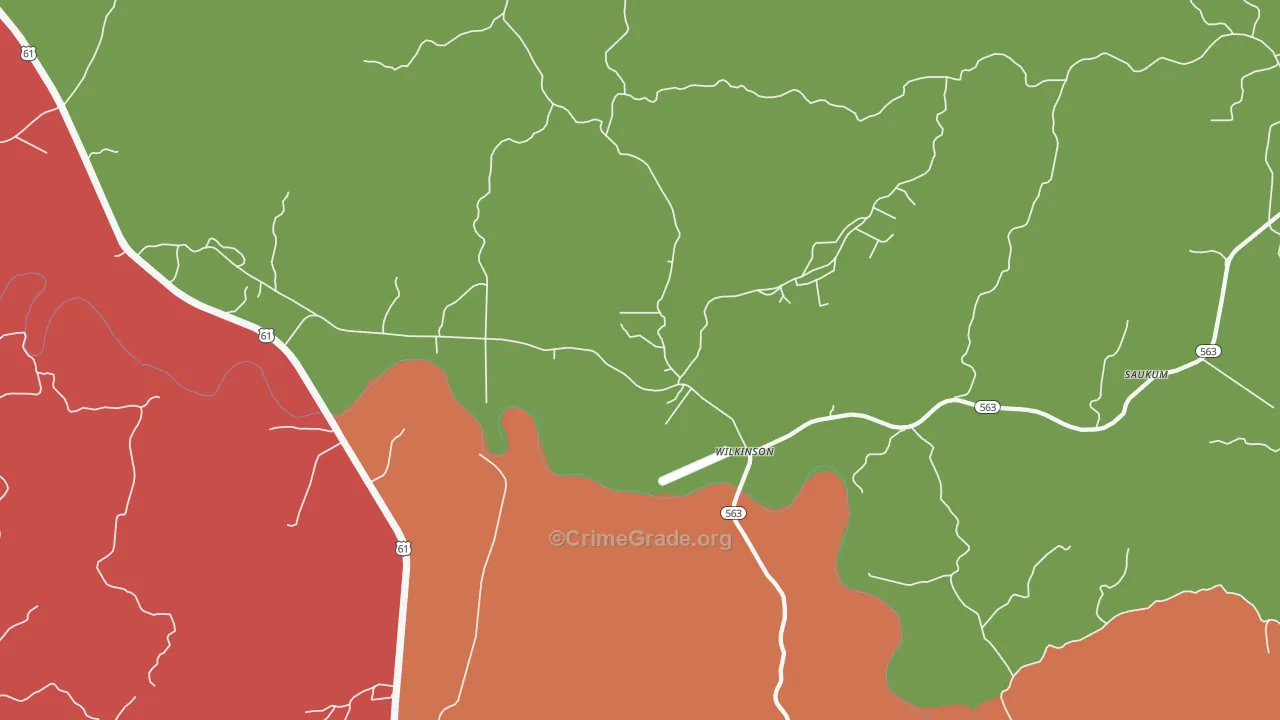 Wilkinson, MS Map of Drug-Related Crime Rates