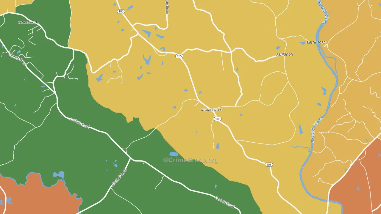 Wilkinsville, SC Map of Drug-Related Crime Rates
