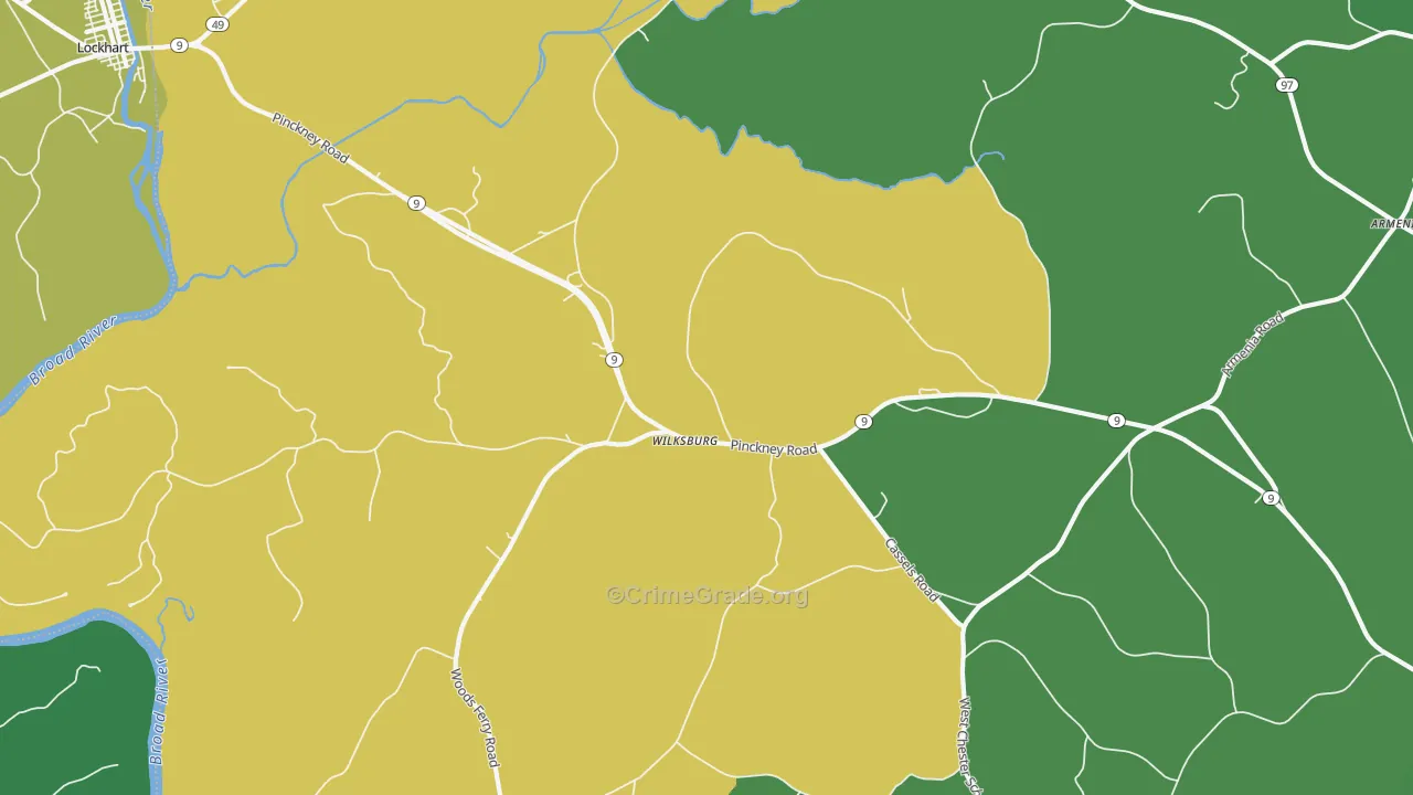 Wilksburg, SC Map of Drug-Related Crime Rates