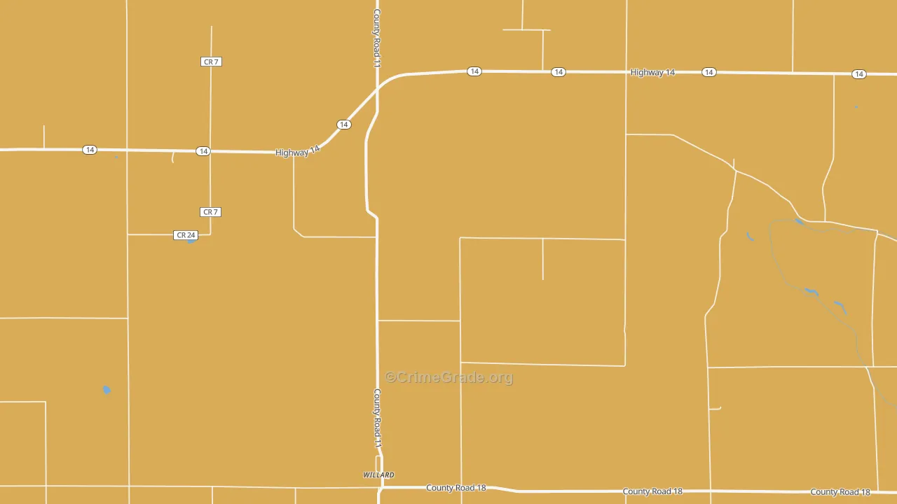 Willard, CO Map of Drug-Related Crime Rates