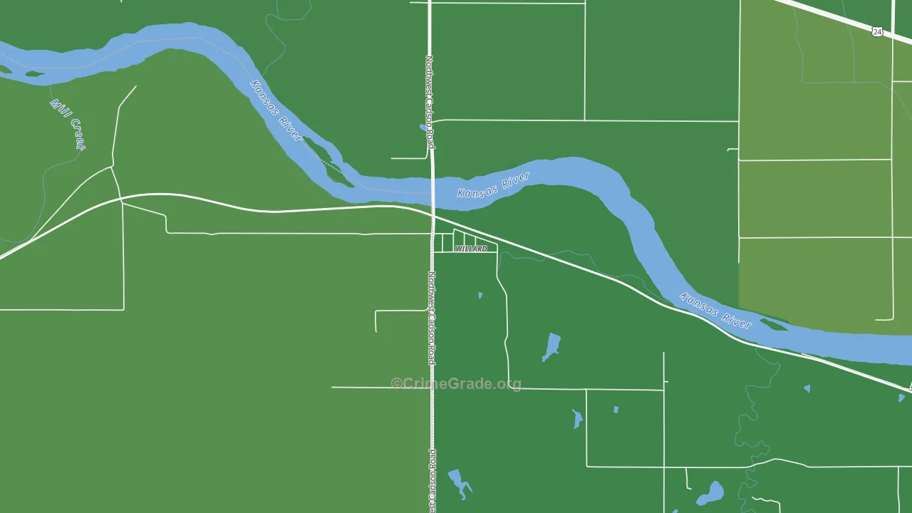 Willard, KS Map of Drug-Related Crime Rates