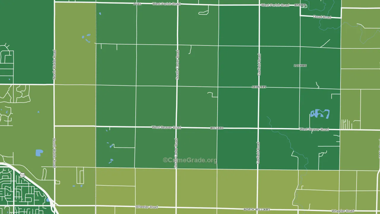 Willard, MI Map of Drug-Related Crime Rates