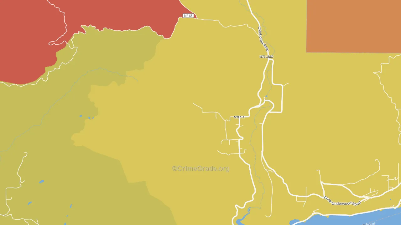 Willard, WA Map of Drug-Related Crime Rates