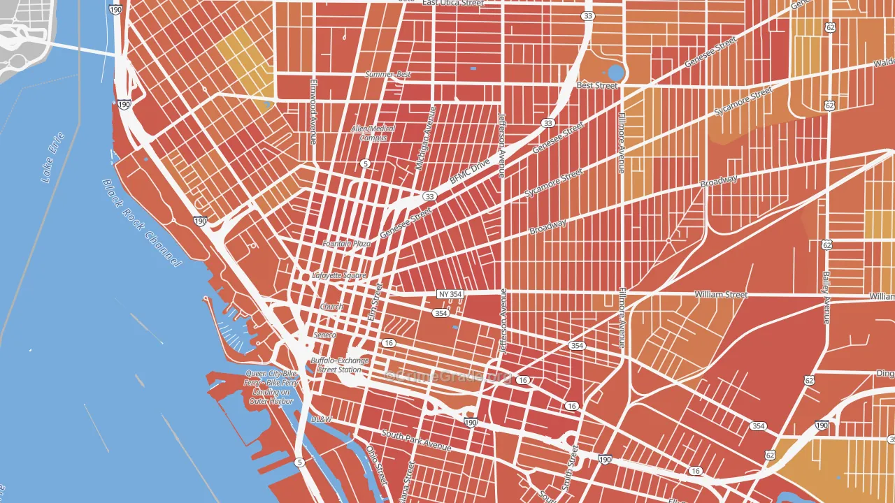 Willert Park, Buffalo, NY Map of Drug-Related Crime Rates