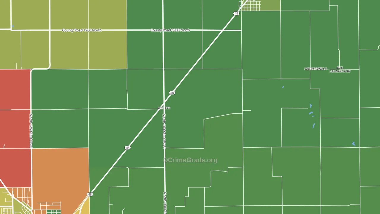Willeys, IL Map of Drug-Related Crime Rates