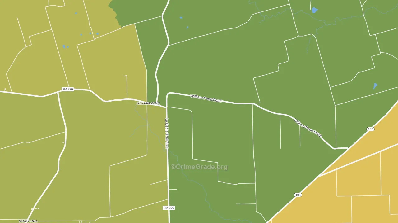 William Penn, TX Map of Drug-Related Crime Rates