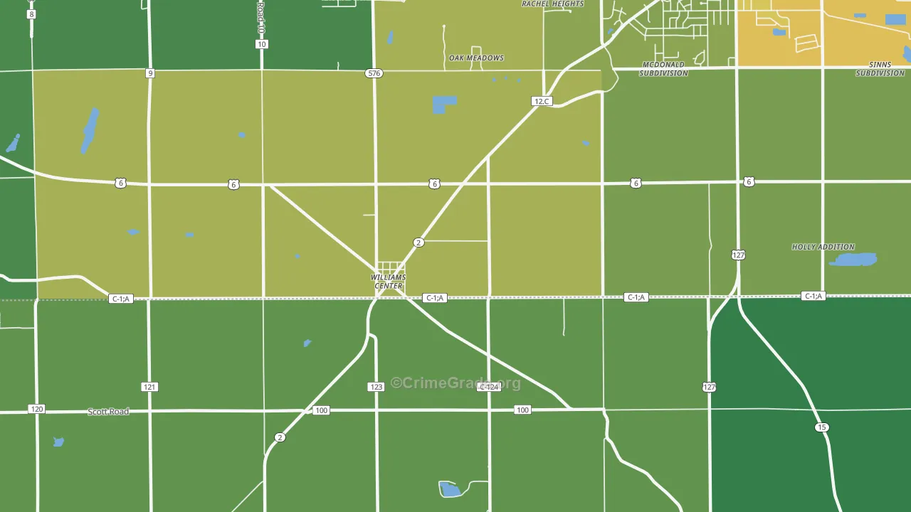 Williams Center, OH Map of Drug-Related Crime Rates