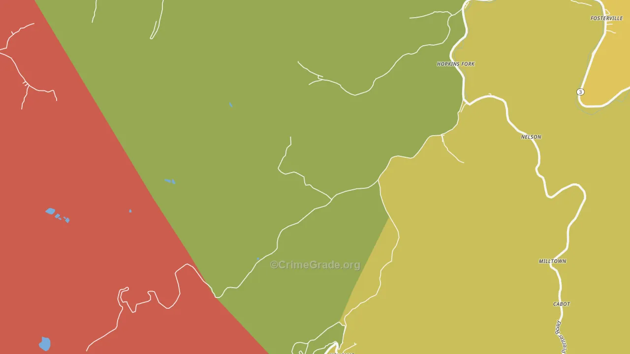 Williams Mountain, WV Map of Drug-Related Crime Rates