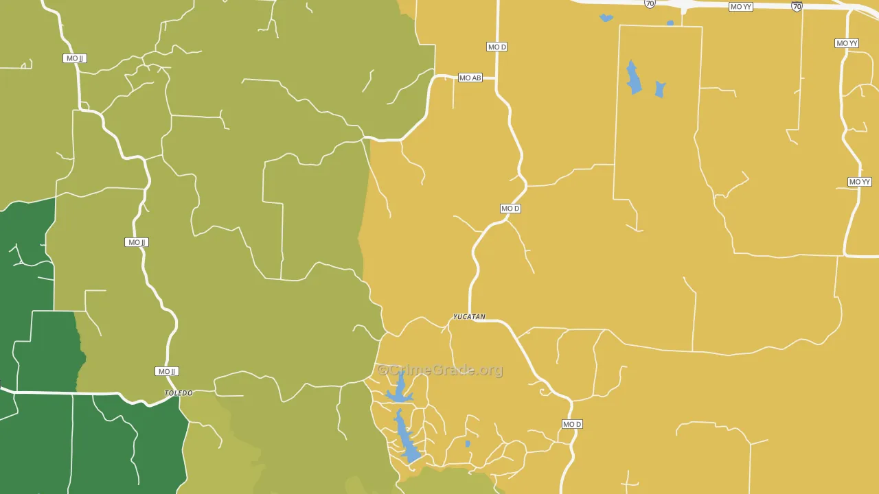 Williamsburg, MO Map of Drug-Related Crime Rates