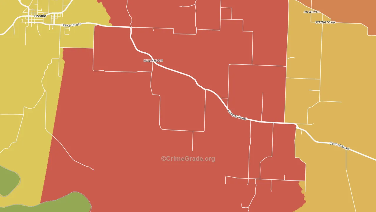 Williamson, AR Map of Drug-Related Crime Rates