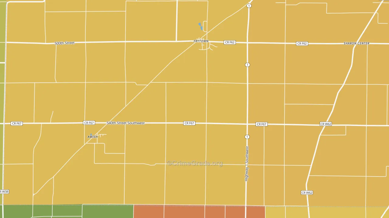 Williamstown, IA Map of Drug-Related Crime Rates