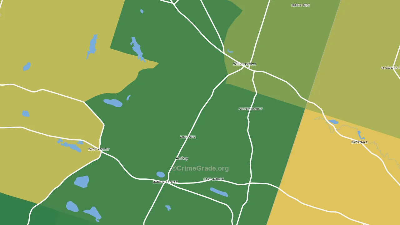 Williamstown, NY Map of Drug-Related Crime Rates