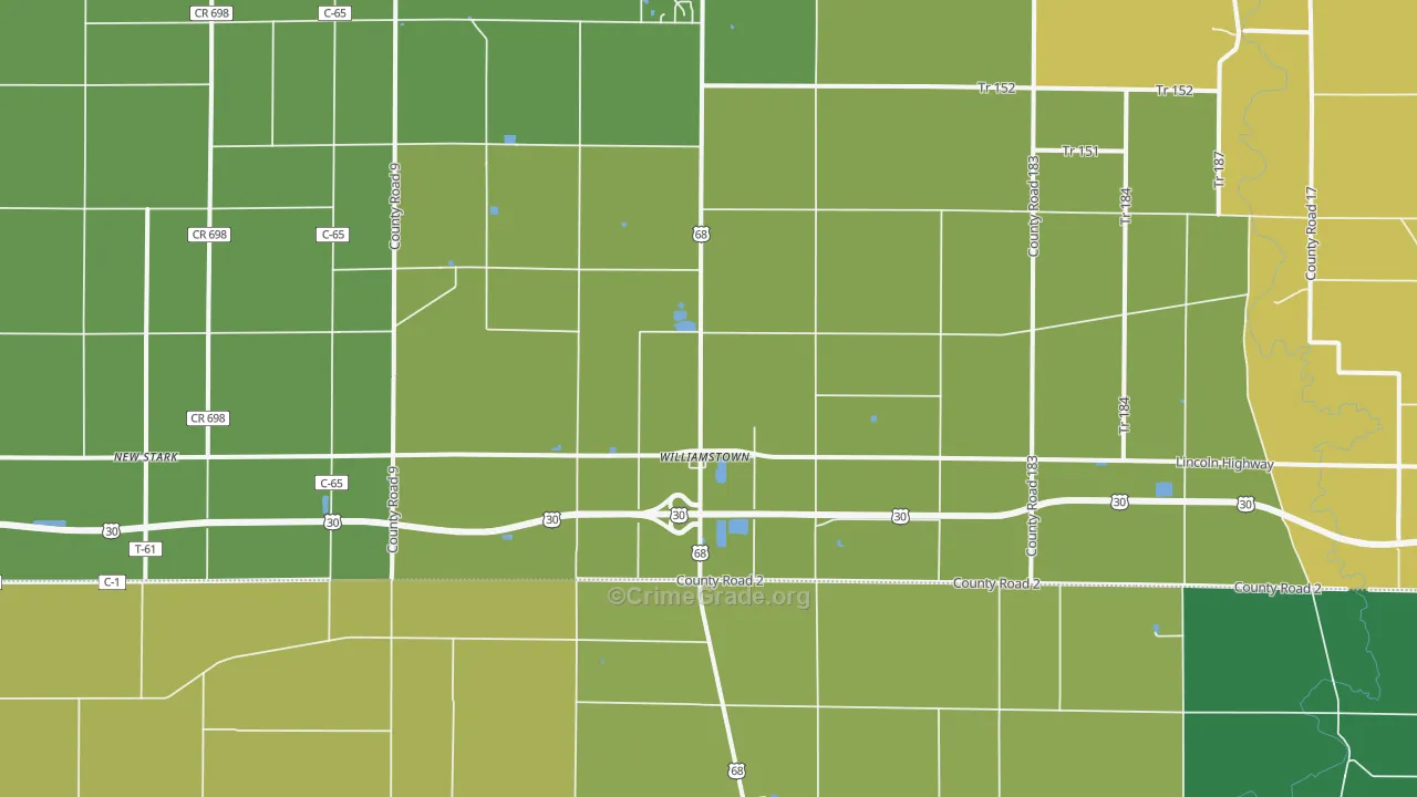 Williamstown, OH Map of Drug-Related Crime Rates