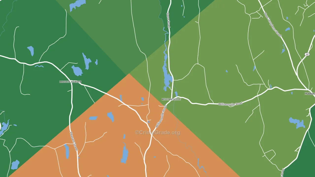 Williamsville, MA Map of Drug-Related Crime Rates