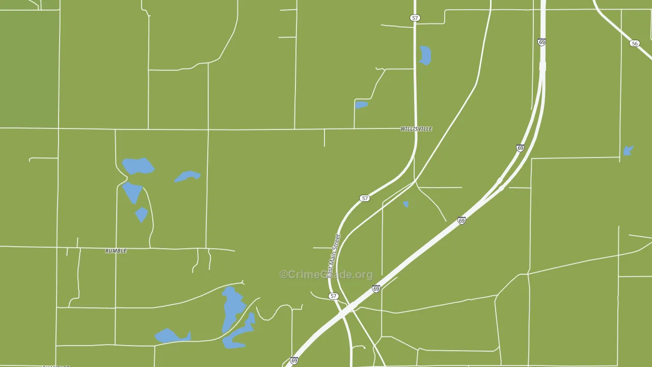 Willisville, IN Map of Drug-Related Crime Rates