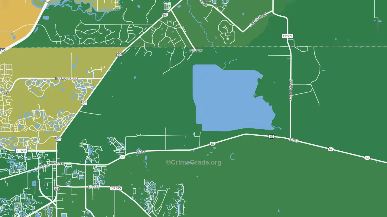 Willow, FL Map of Drug-Related Crime Rates