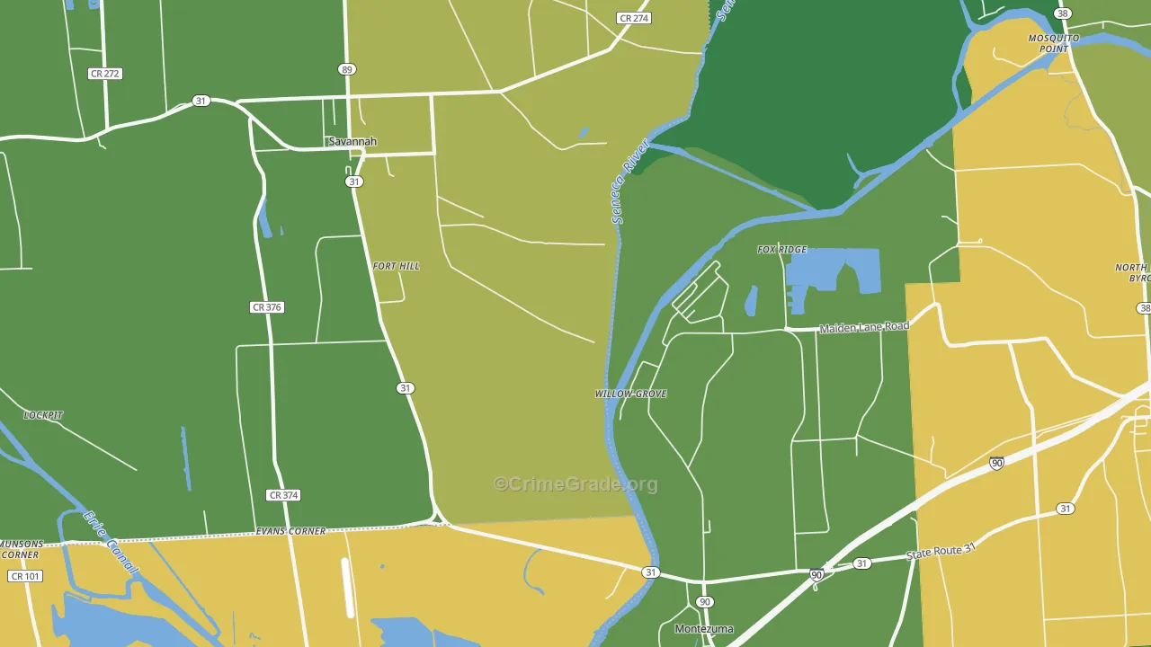Willow Grove, NY Map of Drug-Related Crime Rates