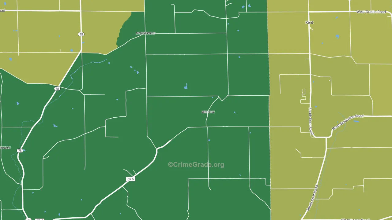 Willow, IL Map of Drug-Related Crime Rates