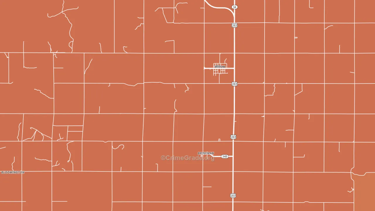 Willow, OK Map of Drug-Related Crime Rates