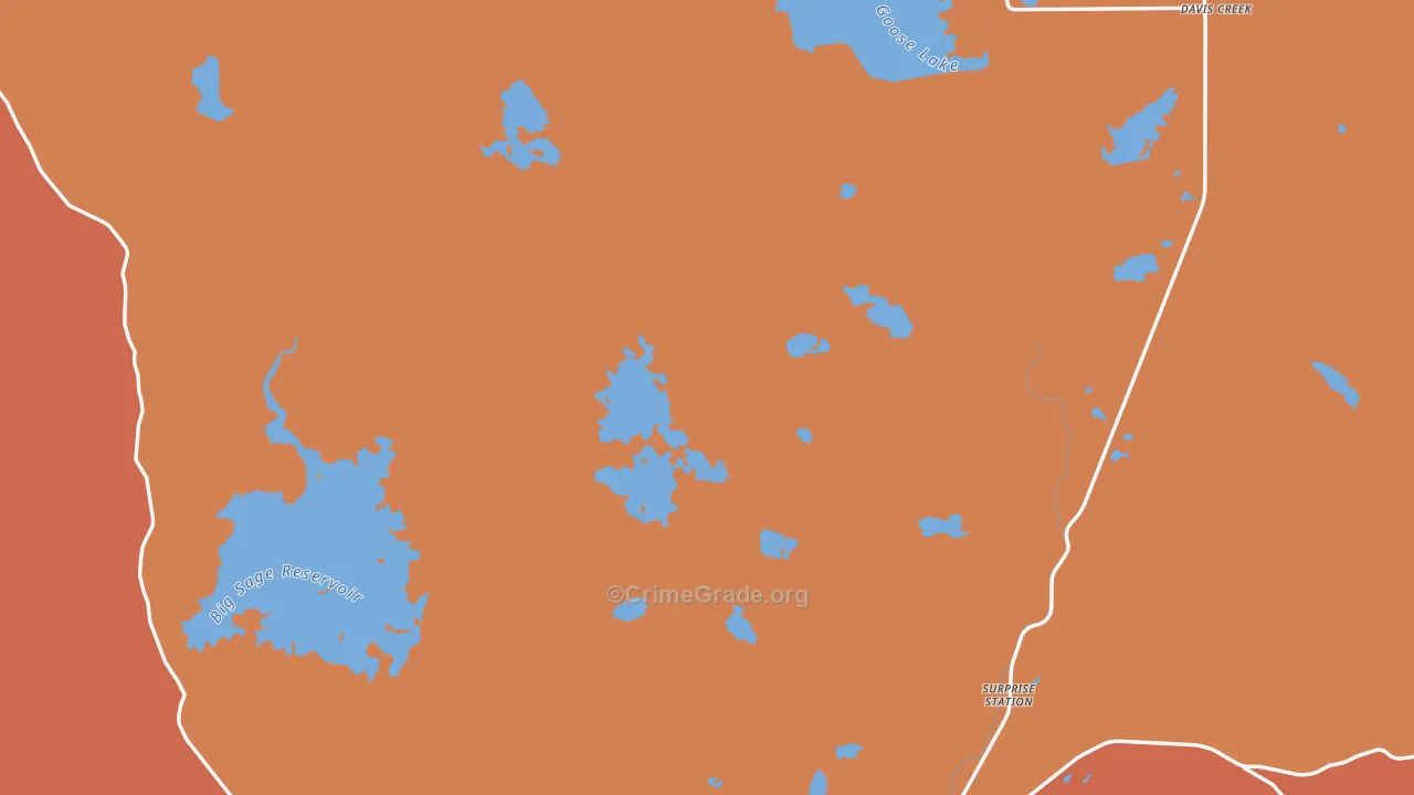 Willow Ranch, CA Map of Drug-Related Crime Rates