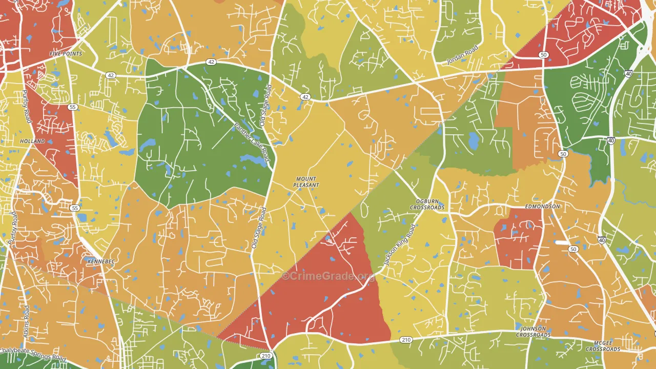 Willow Spring, NC Map of Drug-Related Crime Rates