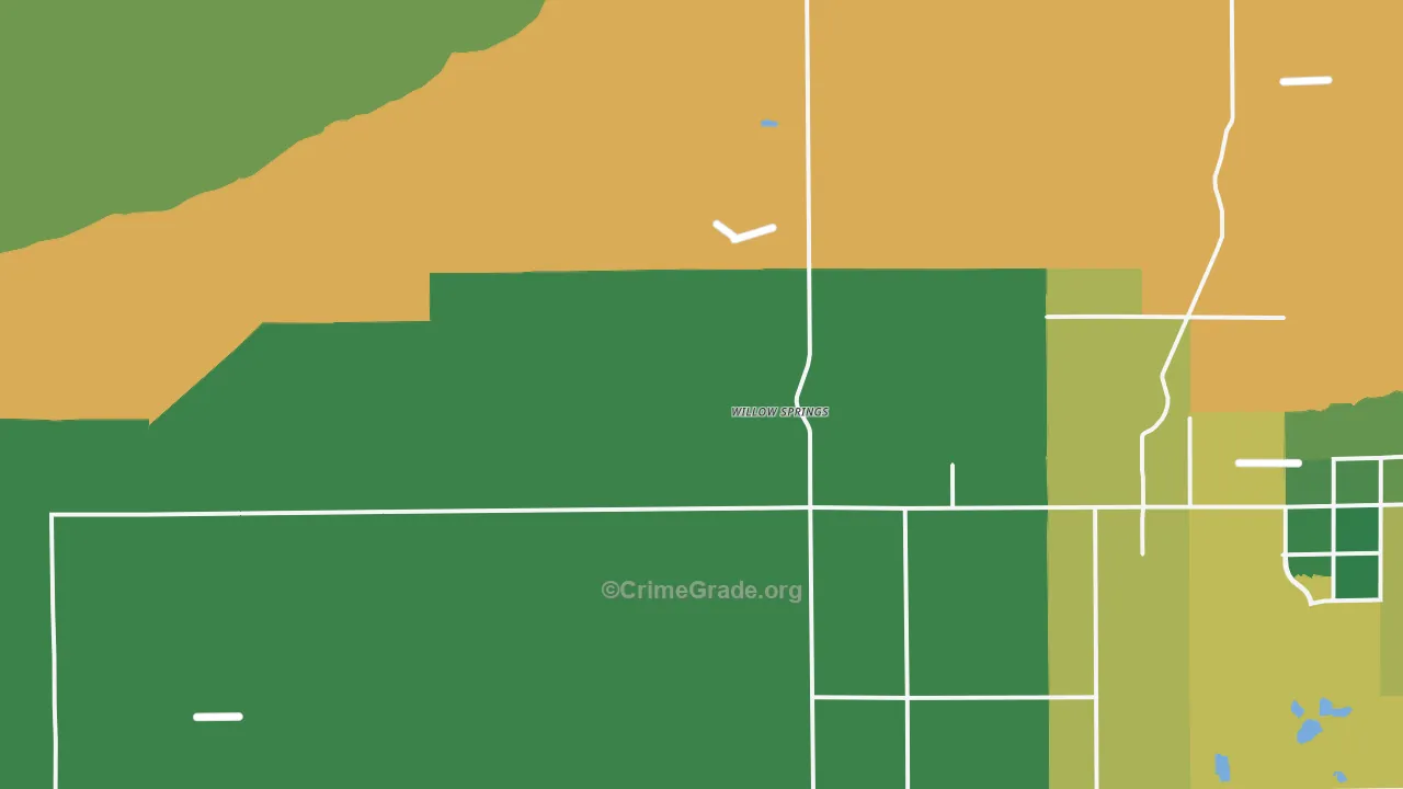 Willow Springs, CA Map of Drug-Related Crime Rates