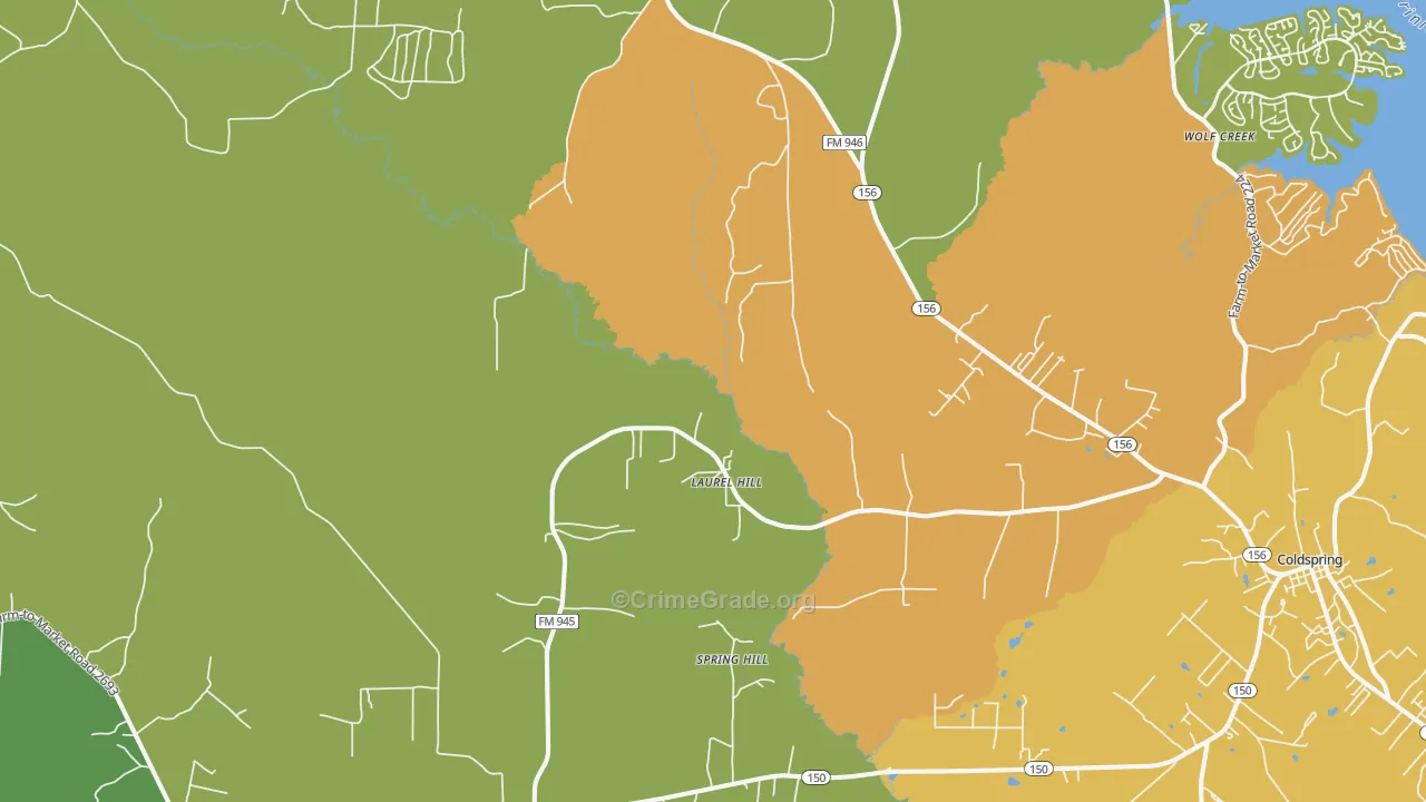 Willow Springs, TX Map of Drug-Related Crime Rates