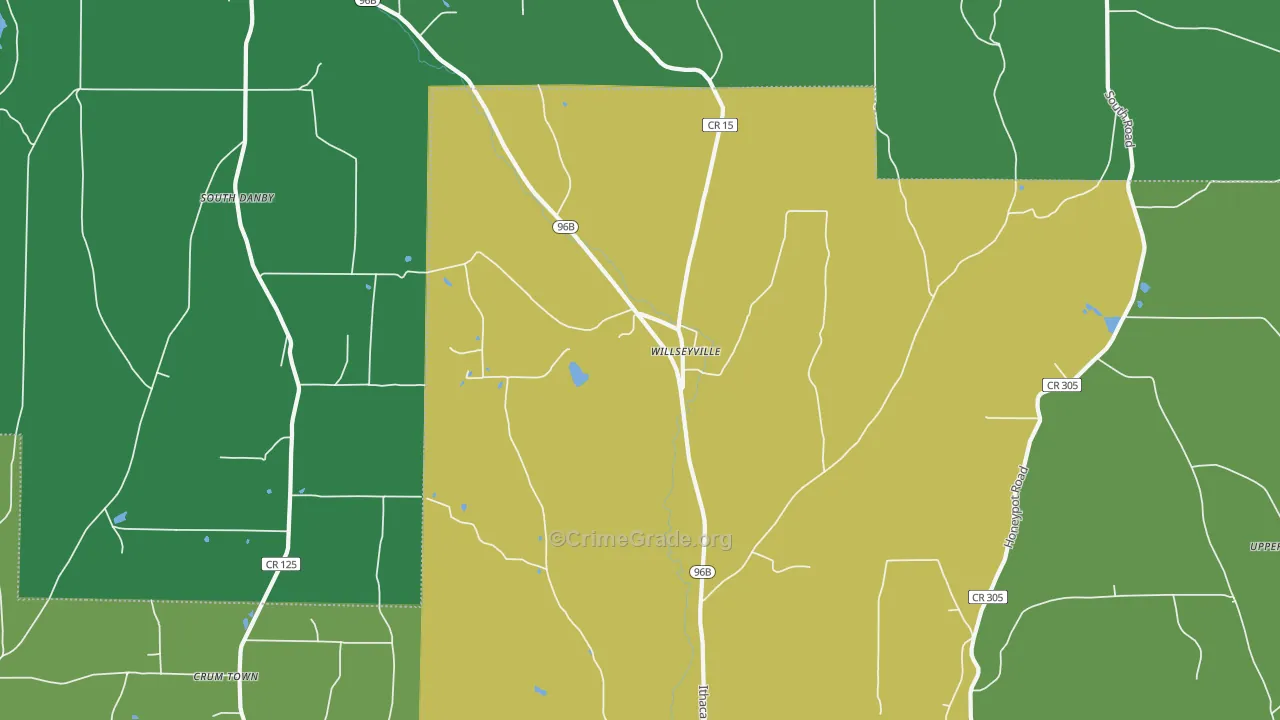 Willseyville, NY Map of Drug-Related Crime Rates