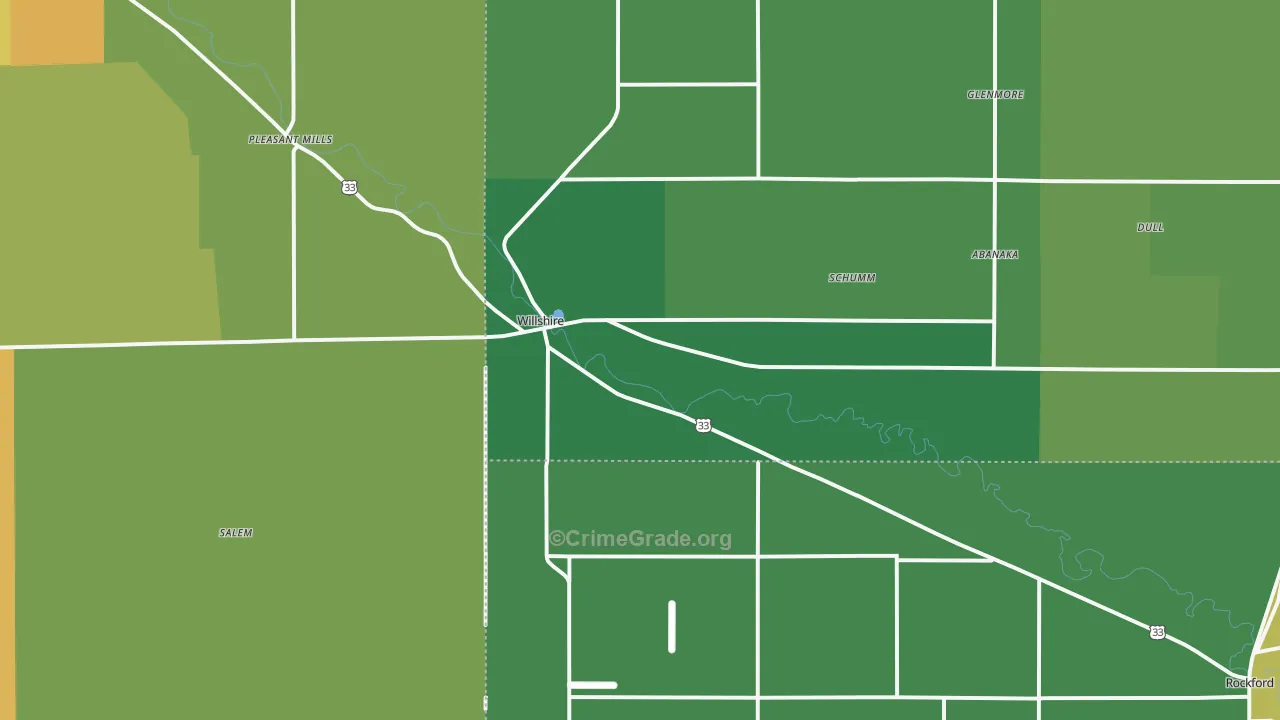 Willshire, OH Map of Drug-Related Crime Rates