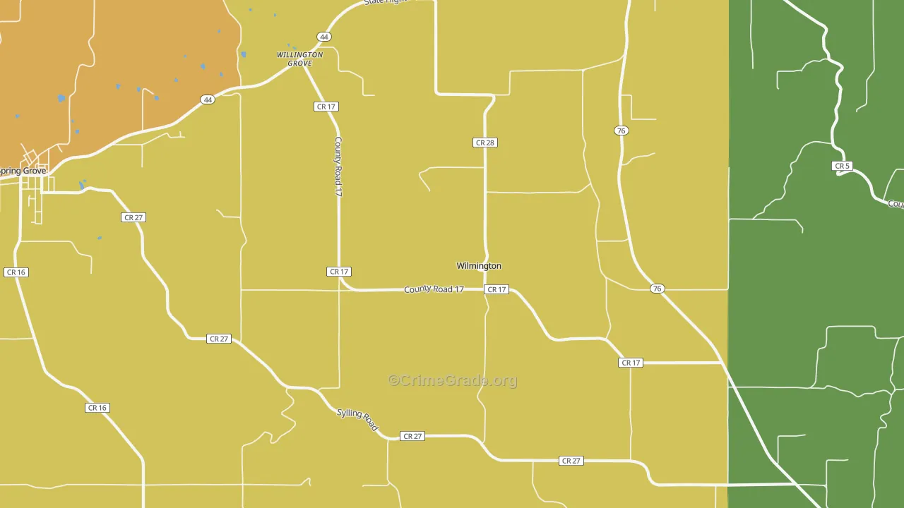 Wilmington, MN Map of Drug-Related Crime Rates