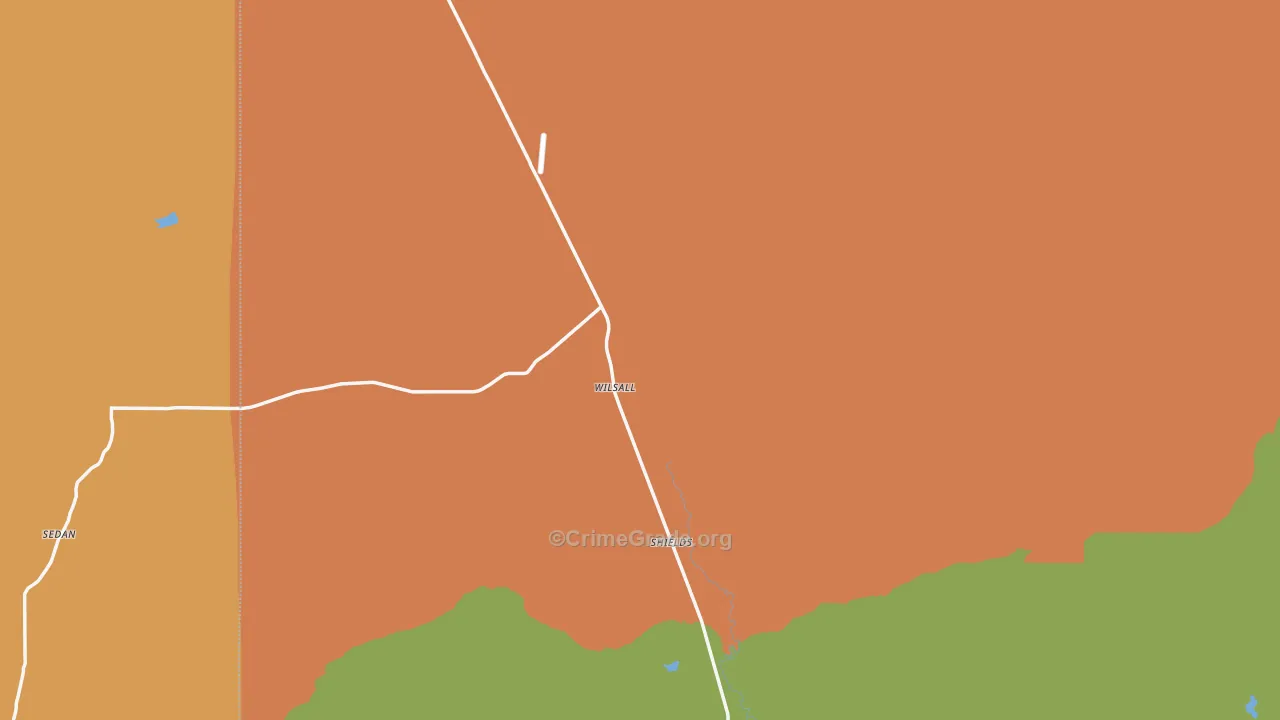 Wilsall, MT Map of Drug-Related Crime Rates