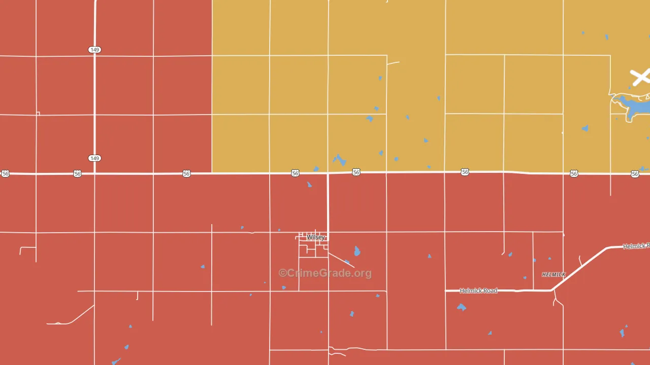 Wilsey, KS Map of Drug-Related Crime Rates