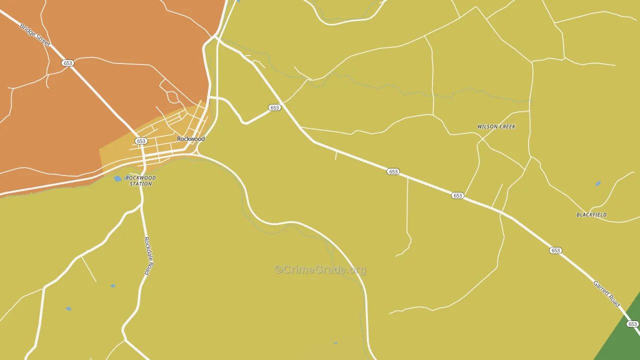 Wilson Creek, PA Map of Drug-Related Crime Rates