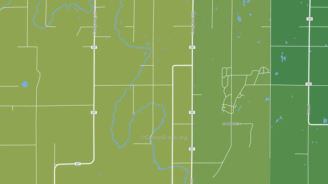 Wilson, MI Map of Drug-Related Crime Rates