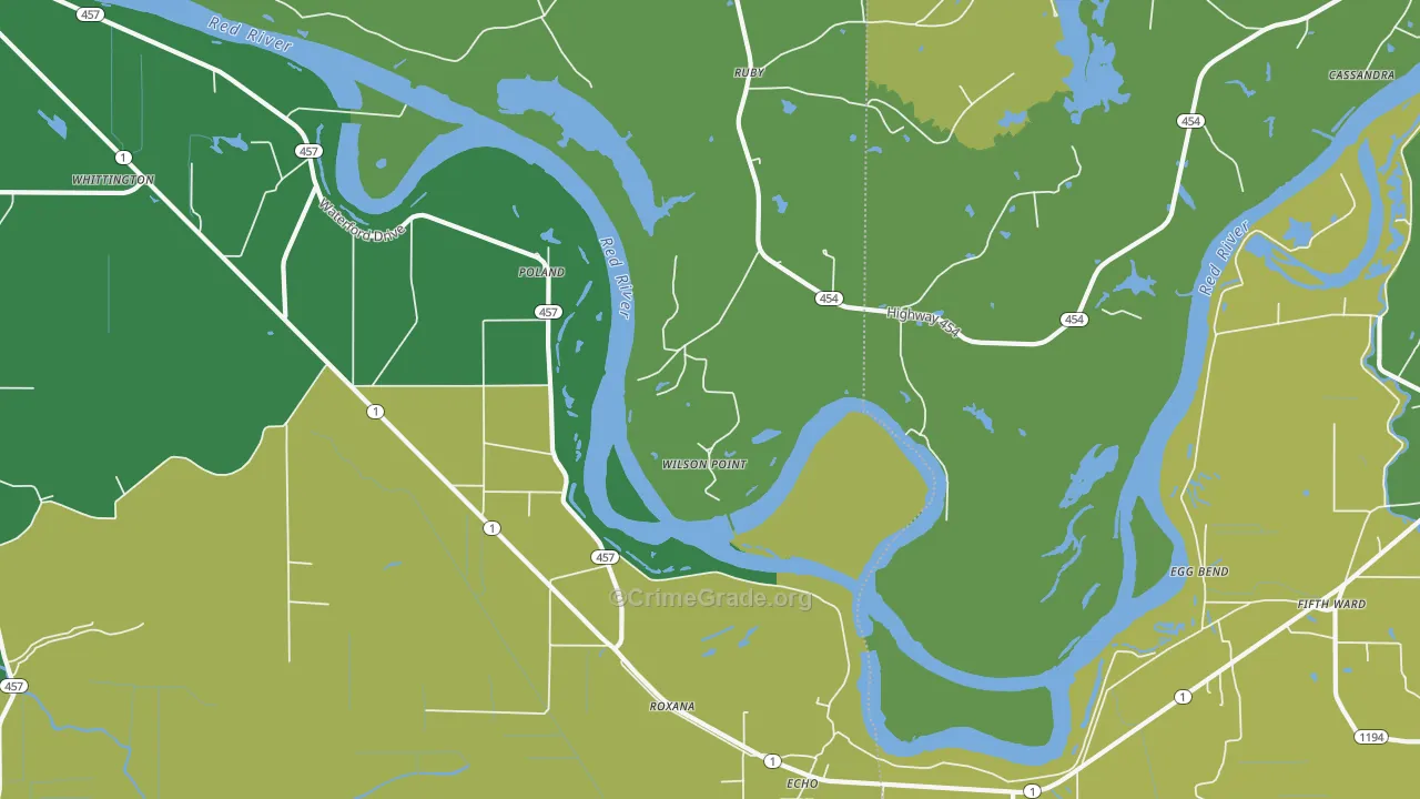Wilson Point, LA Map of Drug-Related Crime Rates