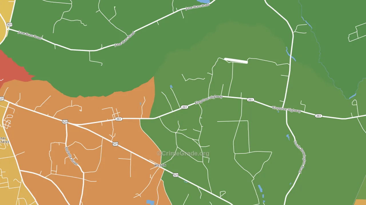 Wilson, SC Map of Drug-Related Crime Rates