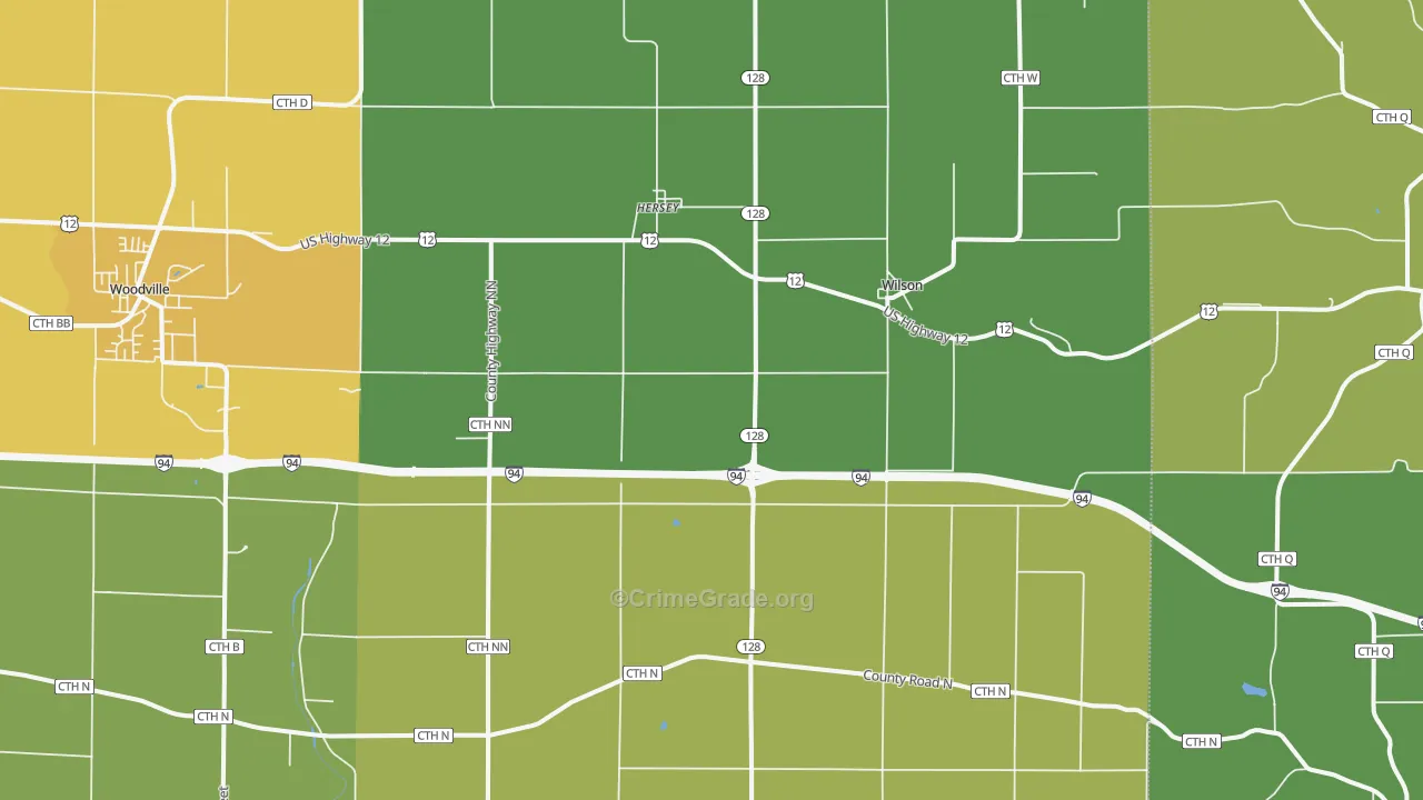 Wilson, WI Map of Drug-Related Crime Rates