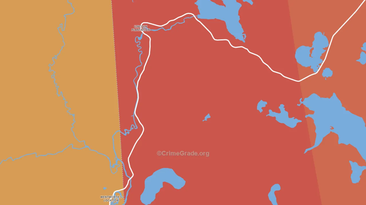 Wilsons Mills, ME Map of Drug-Related Crime Rates