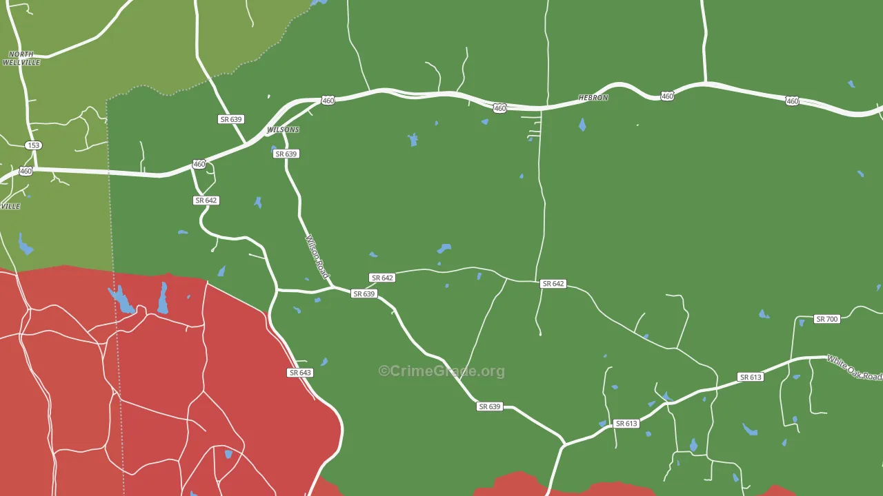 Wilsons, VA Map of Drug-Related Crime Rates
