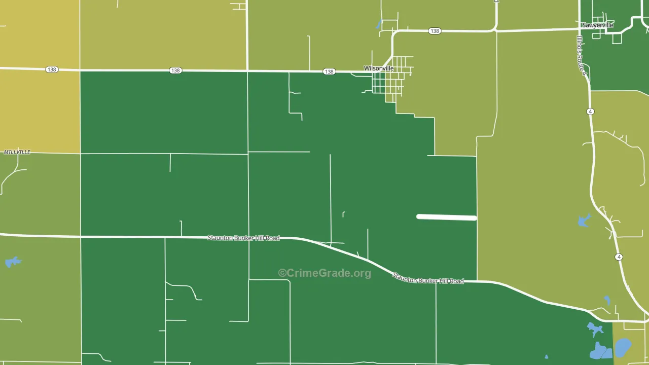 Wilsonville, IL Map of Drug-Related Crime Rates