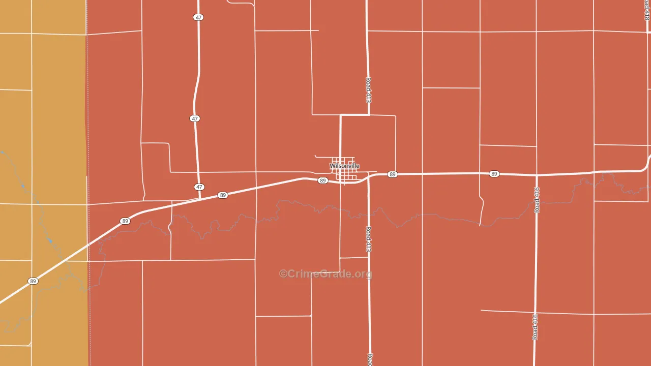Wilsonville, NE Map of Drug-Related Crime Rates