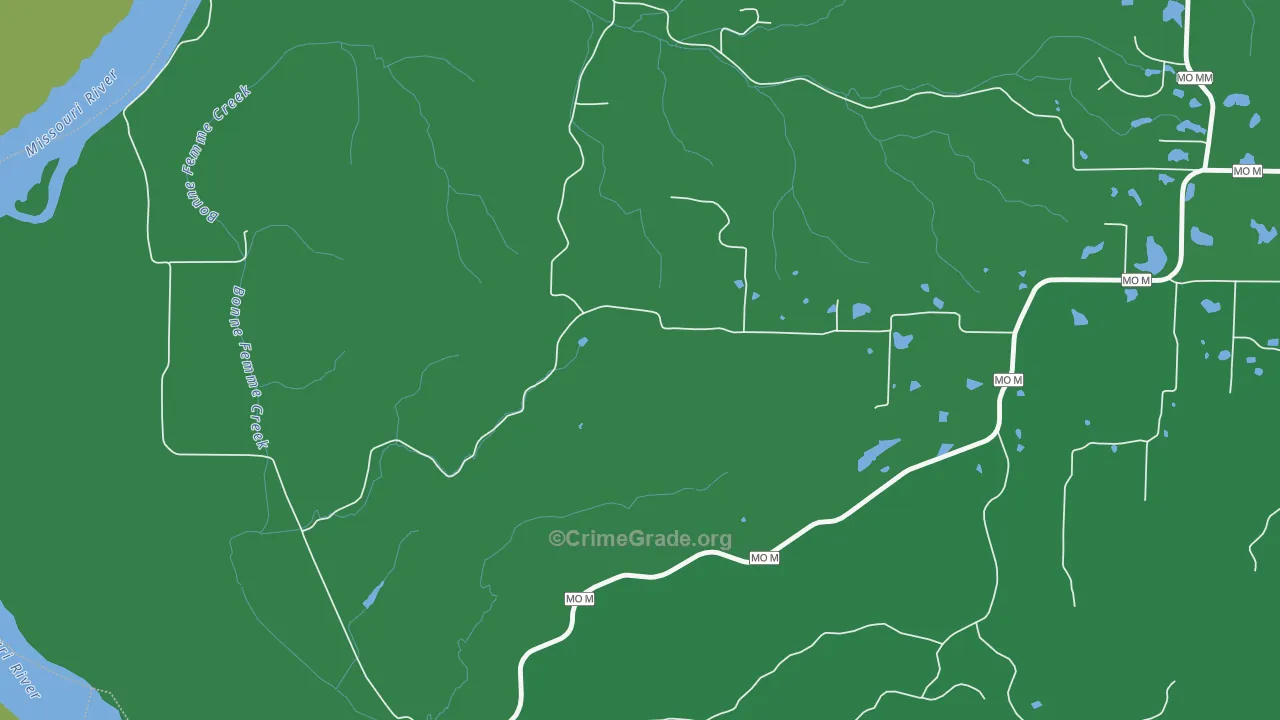 Wilton, MO Map of Drug-Related Crime Rates