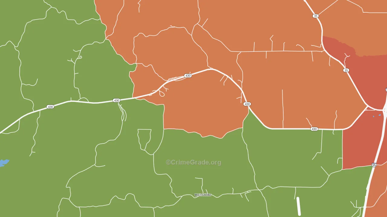Wiltshire, MS Map of Drug-Related Crime Rates